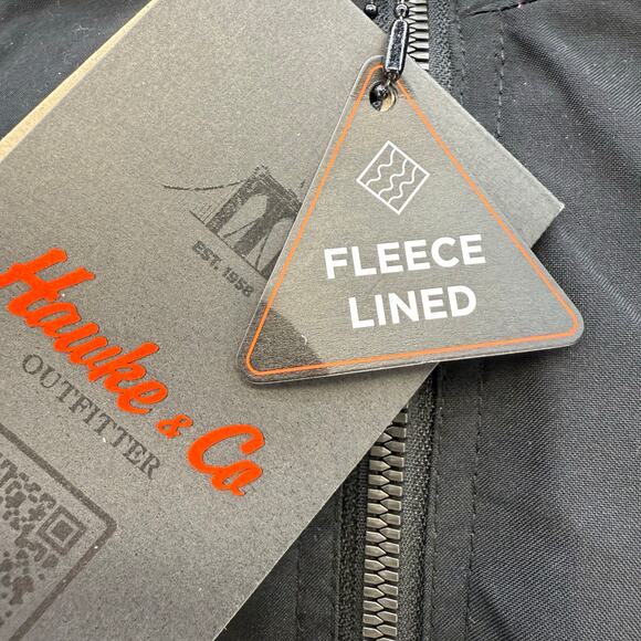 Hawke & Co Outfitter Performance Jacket Men's L Black Grey Fleece Lined NWT - Picture 11 of 15